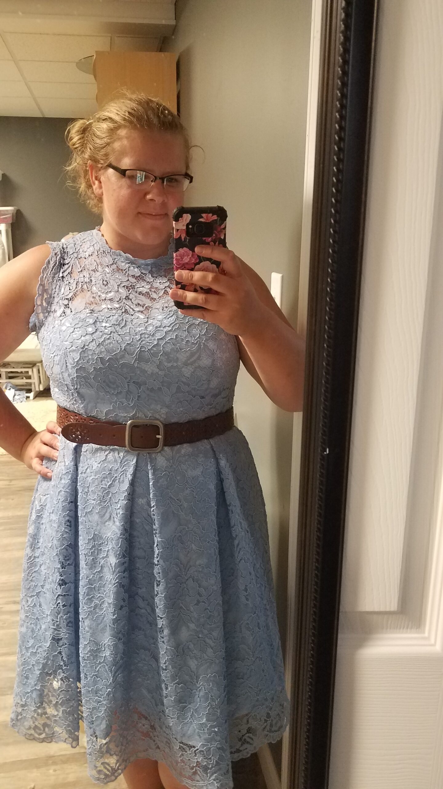 Sewing a Blue Lace Dress for a Wedding