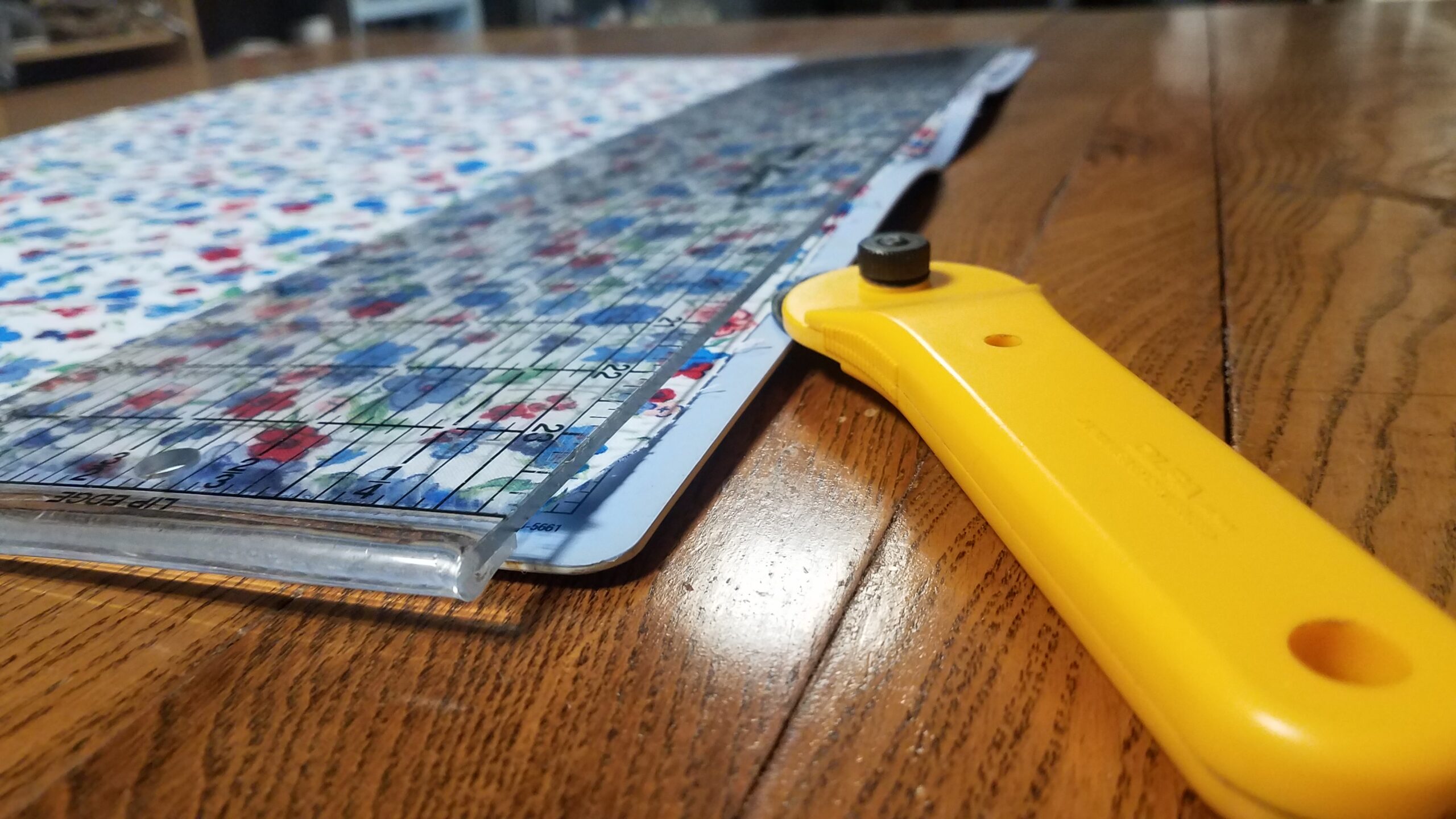 fat quarter with quilting tools